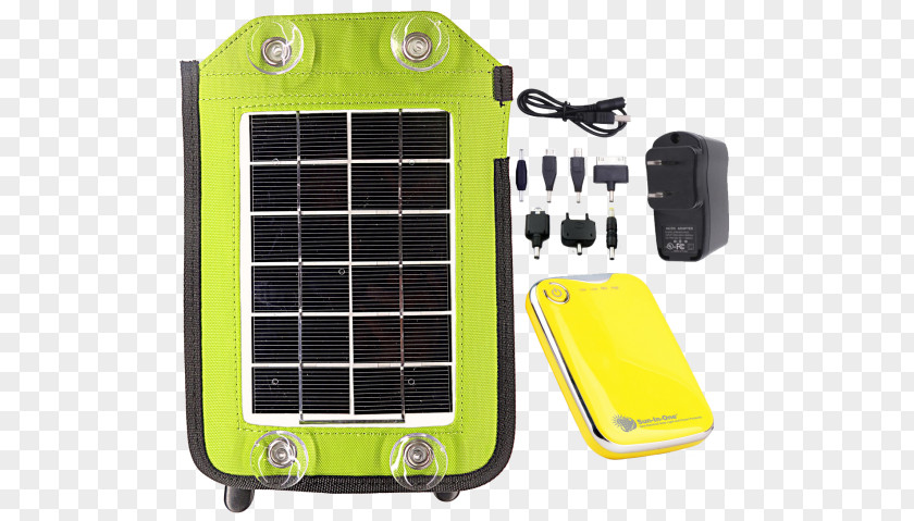 Portable Charger Battery Light Solar Panels Energy PNG