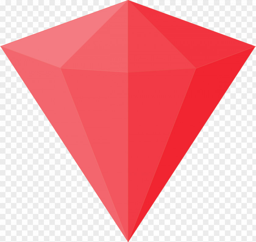 Ruby Triangle Red Design PNG