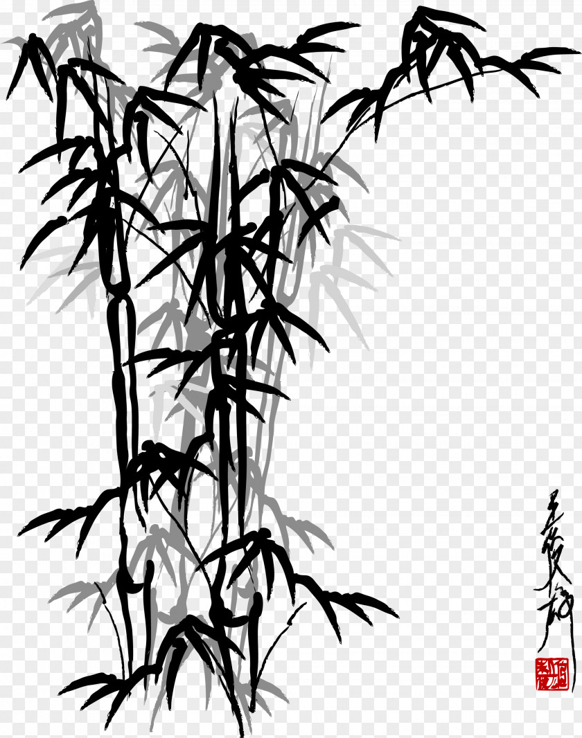 Vector Dragon Boat Festival Effect Elements Ink Bamboo Painting Drawing Chinese PNG