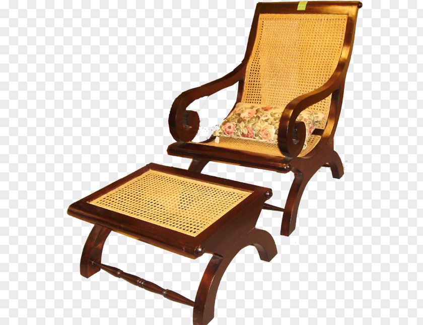 Chair Wicker Furniture Rattan Footstool PNG