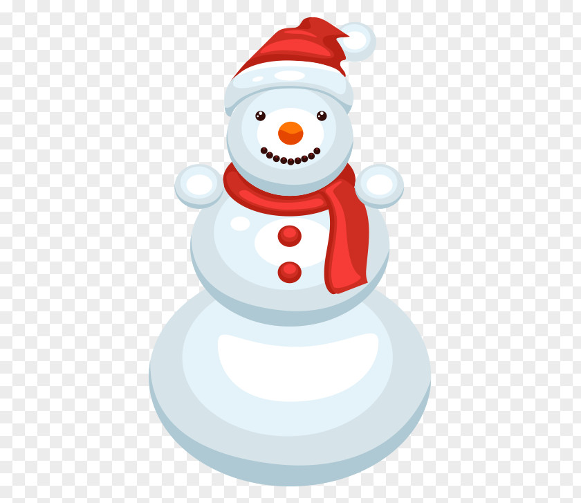 Red Hat Snowman Santa Claus Christmas PNG