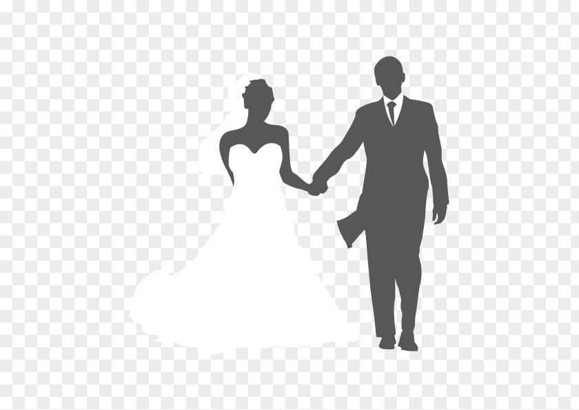 Vector Newlyweds Holding Hands Newlywed PNG