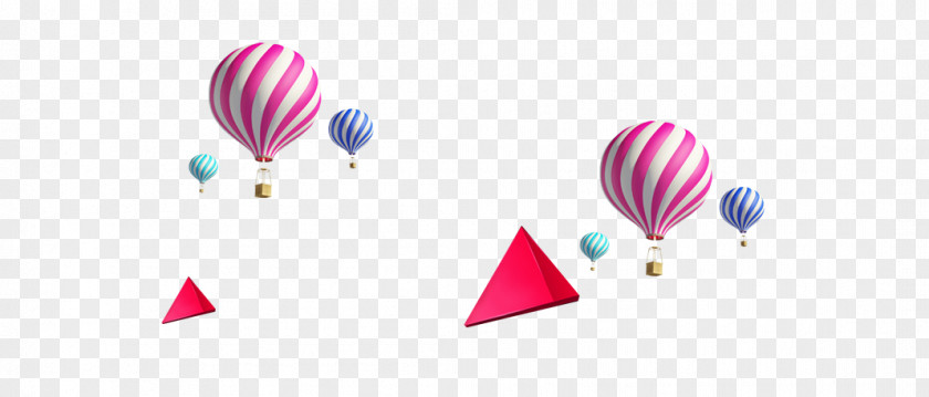 Creative Balloon Floating Geometry Material Computer File PNG
