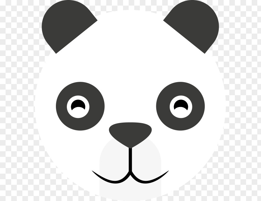 Google Giant Panda Bear Black And White Clip Art PNG