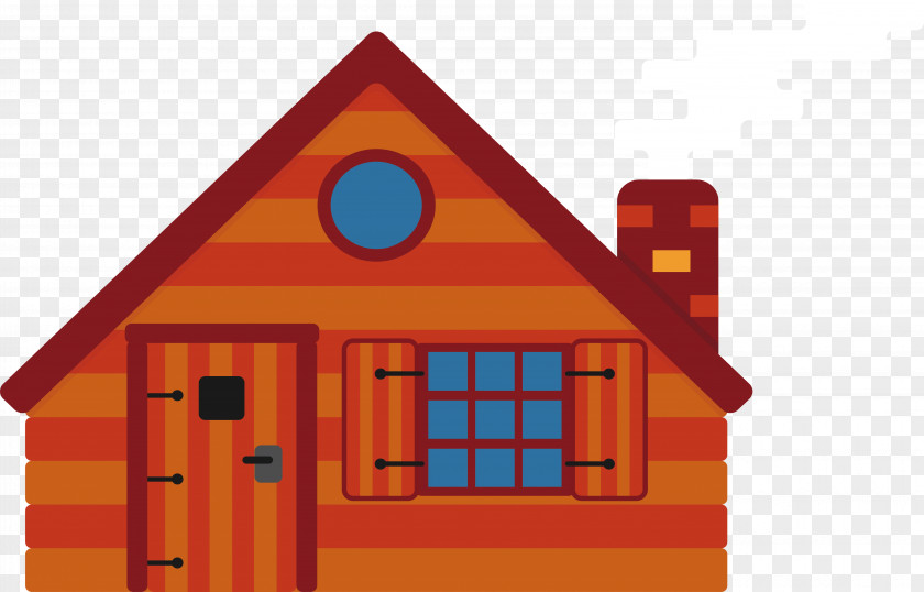 Striped Cabin PNG