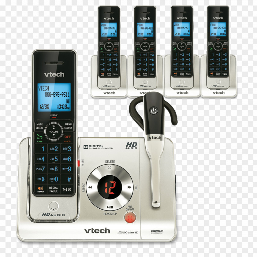 Answering Machine Cordless Telephone Vtech LS6425 Handset PNG