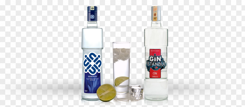 Cin Liqueur Glass Bottle Vodka Water PNG