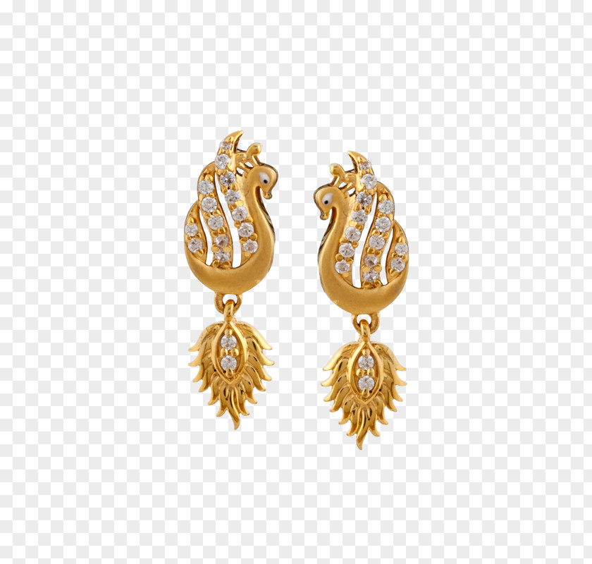 Golden Peacock Earring Jewellery Gold Necklace Designer PNG