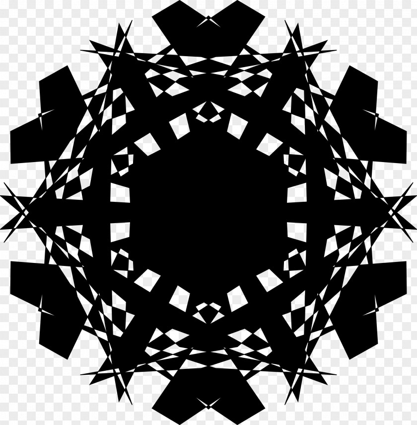 Generated Snowflake Clip Art PNG