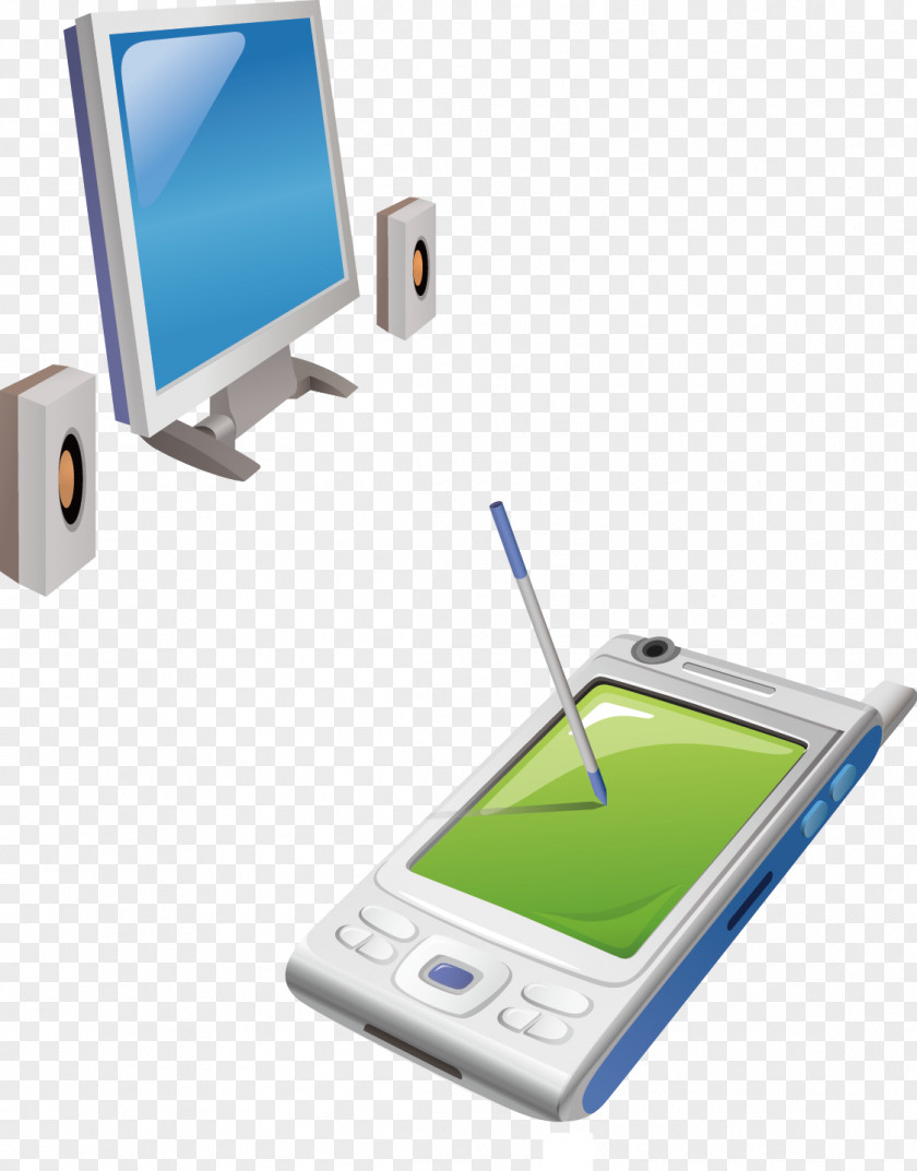 Vector Creative Computer Phone Speakers Icon PNG