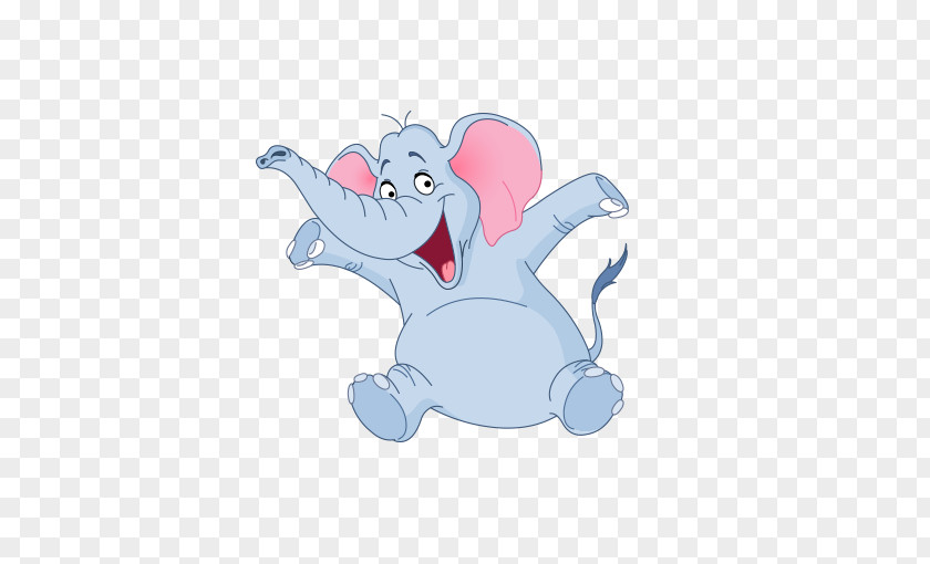 Happy Baby Elephant Cartoon Clip Art PNG