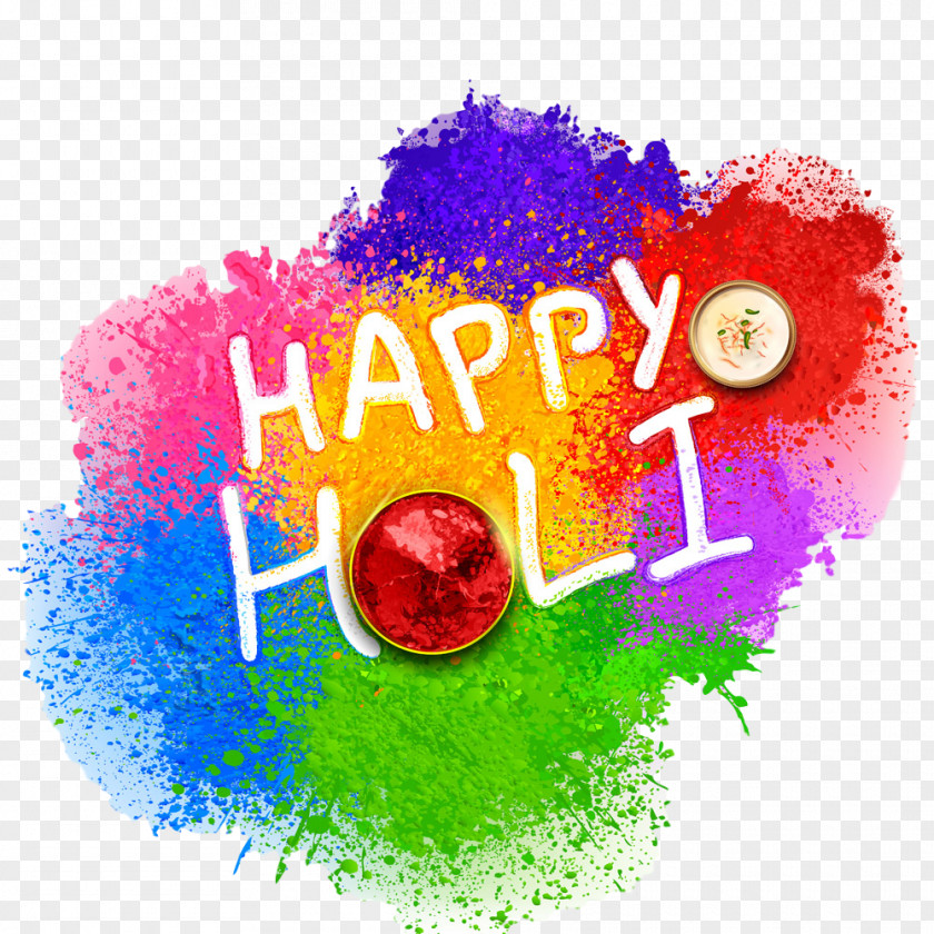 Magenta Logo Holi Happy Colorful PNG