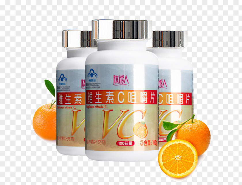 Vitamin C Dietary Supplement Orange PNG