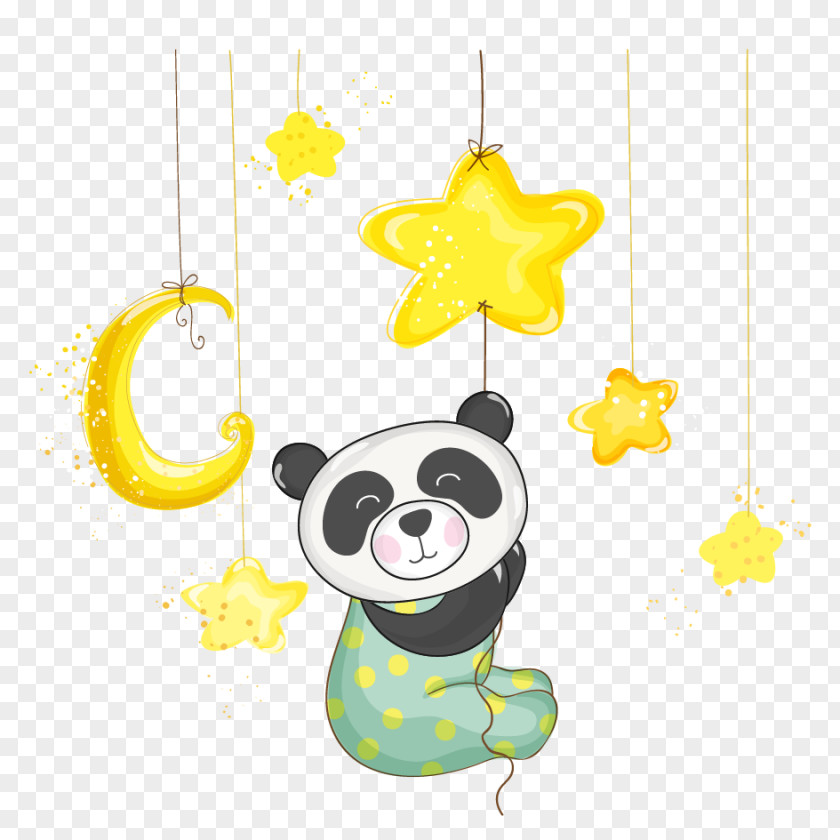 Cartoon Panda Giant Baby Shower PNG
