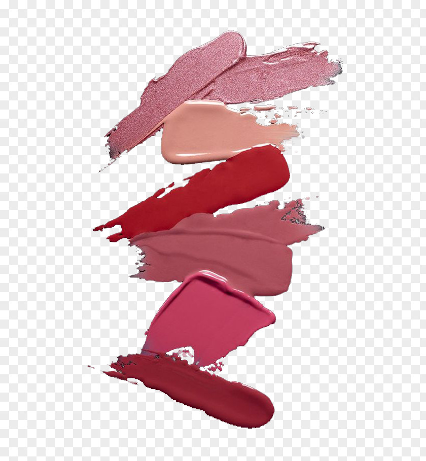 Lipstick Smear Test Color Pink Red Series Cosmetics PNG