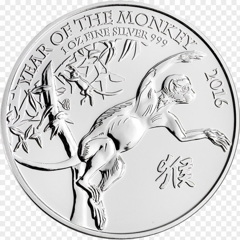 Monkey See Do Royal Mint Silver Coin Bullion Lunar Series PNG