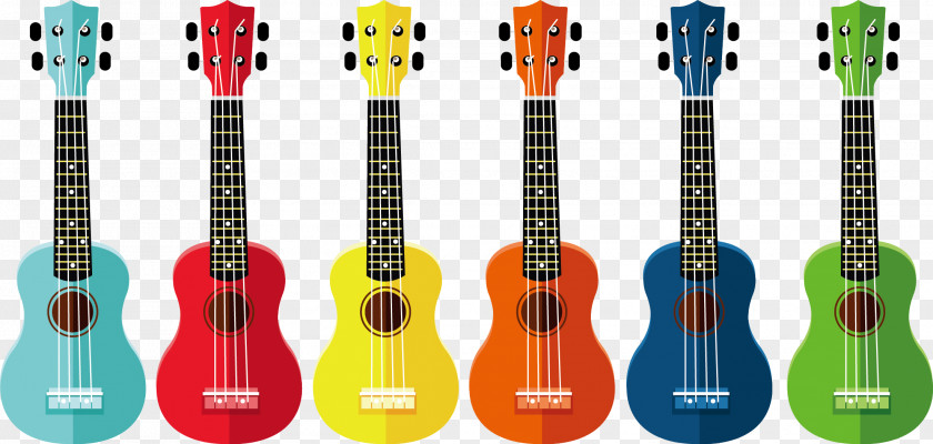 Color Guitar Ukulele Drawing Clip Art PNG