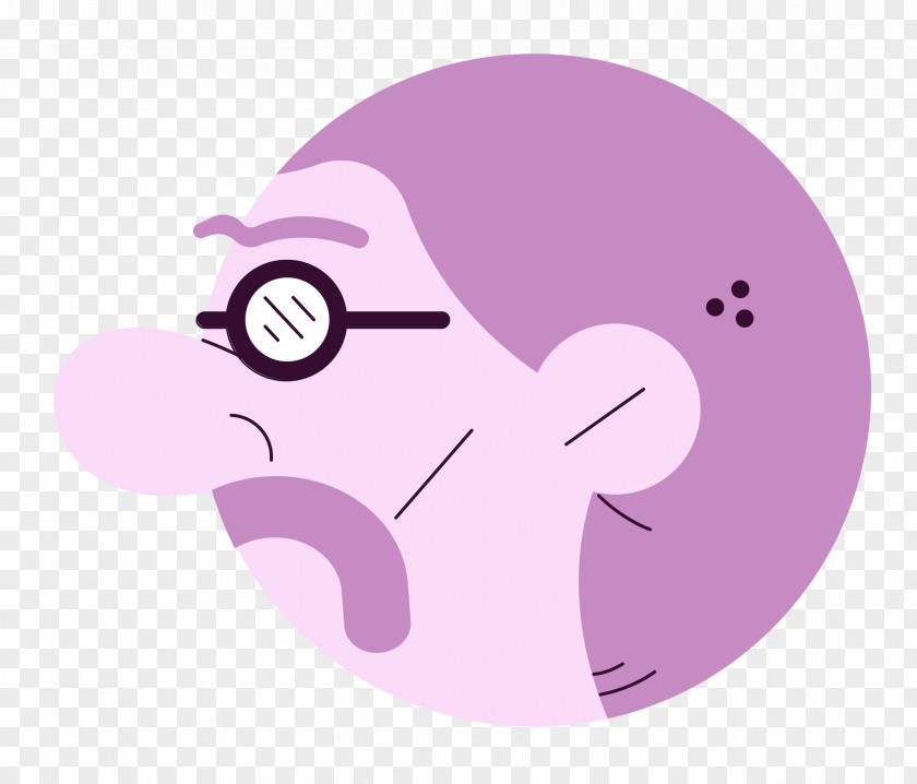 Lilac / M Lilac / M Snout Cartoon Circle PNG