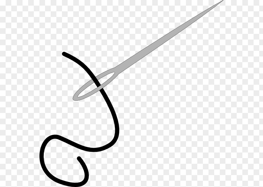 Sewing Needle Hand-Sewing Needles Knitting Embroidery Clip Art PNG