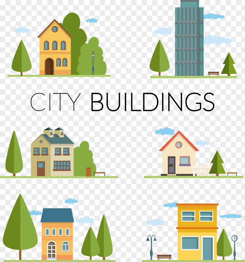 Vector City Building The Architecture Of Drawing Illustration PNG