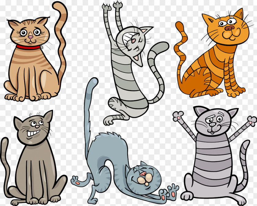 All Kinds Of Cats Cat Kitten Cartoon Illustration PNG