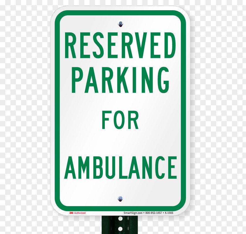 Ambulance At Night Driveway SmartSign Aluminum Sign Logo Parking Traffic Signage PNG