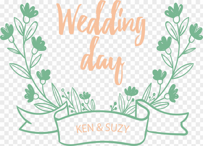 Hand Painted Wedding Title Box PNG