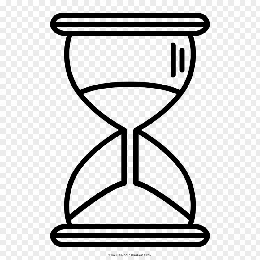 Hourglass Drawing Clock Coloring Book PNG
