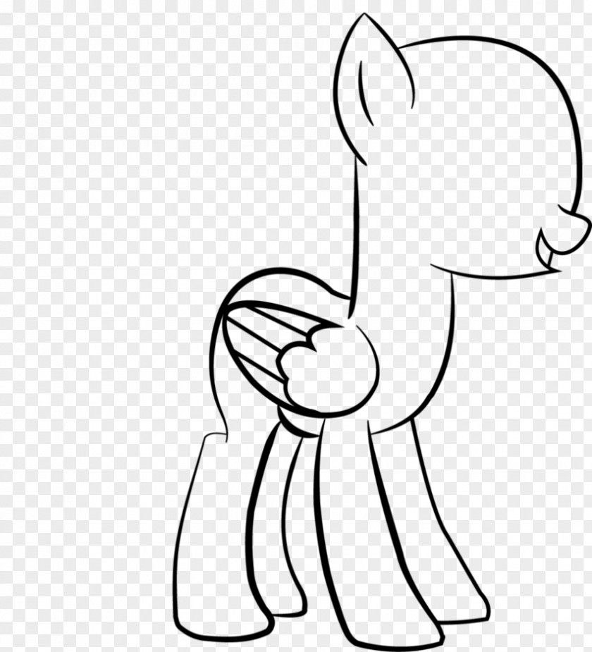 Pegasus Outline My Little Pony Rarity Drawing Line Art PNG