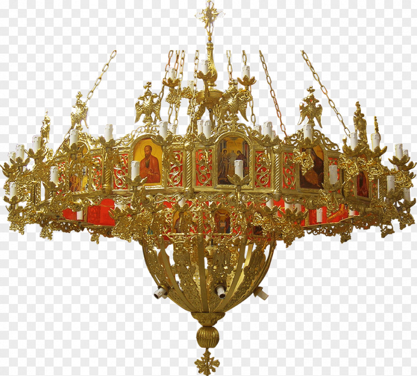 Brass Chandelier Ceiling Temple Khorosha PNG