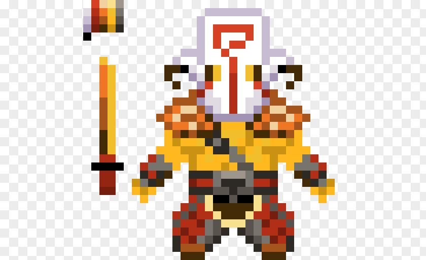 Dota 2 Character Juggernaut Pixel Art Cartoon Pattern PNG