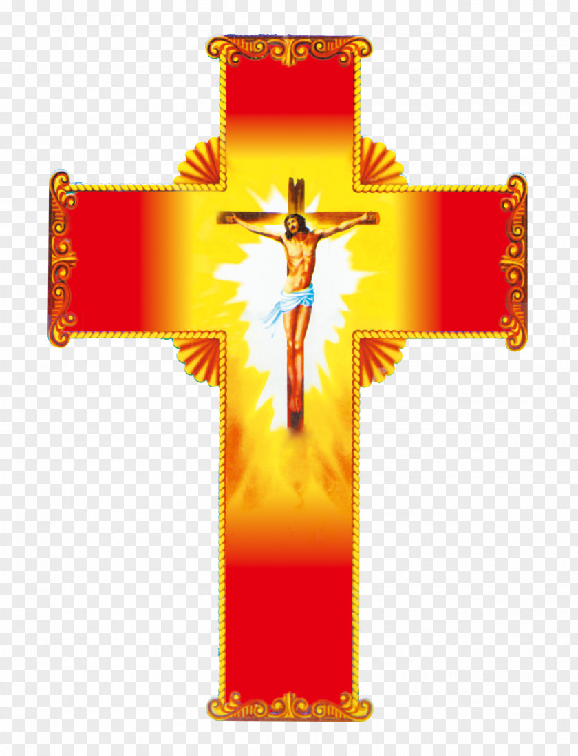 Red Cross Jesus Material Christian Crucifix PNG