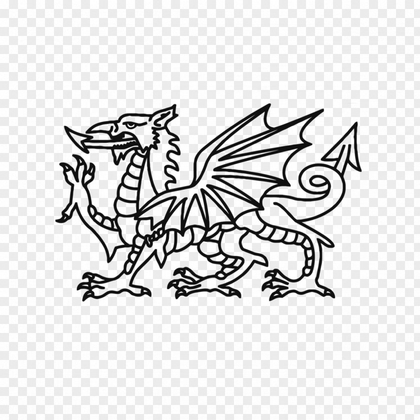 Flag Of Wales Colour By Number Welsh Dragon Coloring Book PNG