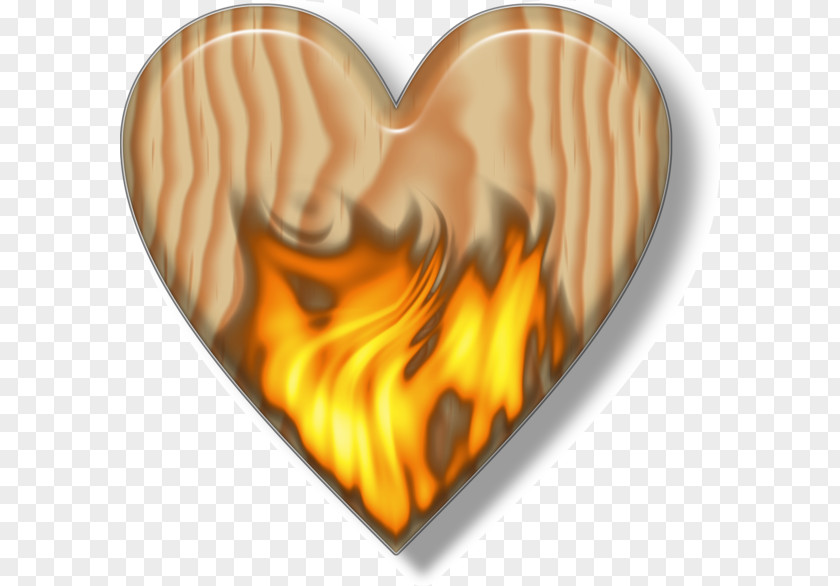 Flame Heart Clip Art PNG