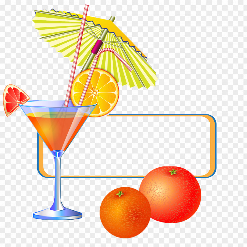 Floating Orange Cocktail Juice Soft Drink PNG