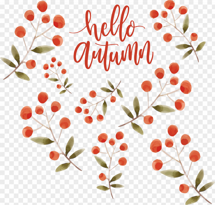 Hello Autumn Poster Computer File PNG