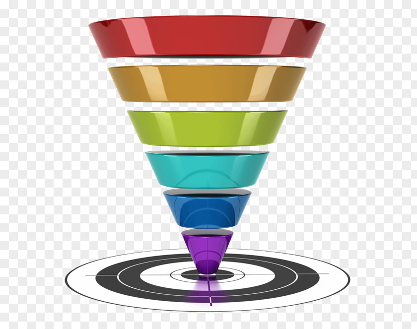 Marketing Sales Process Digital Conversion Funnel PNG