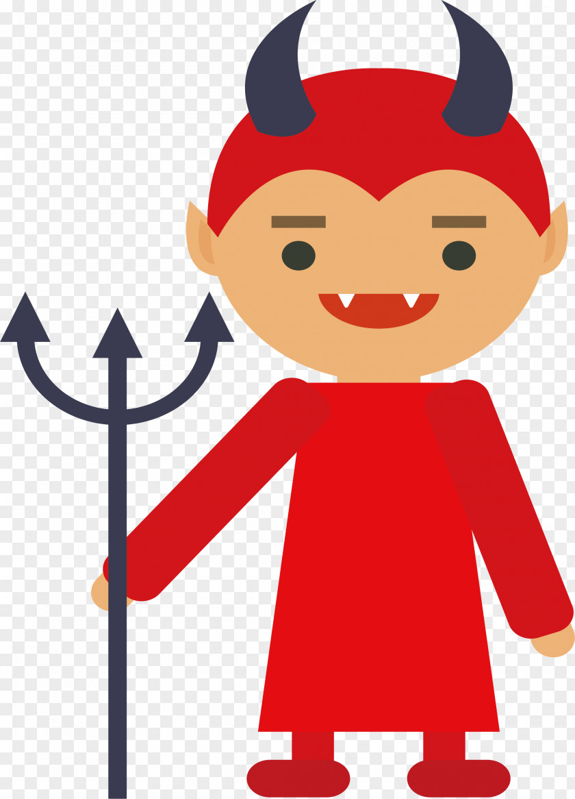 Red Halloween Demon Devil Clip Art PNG