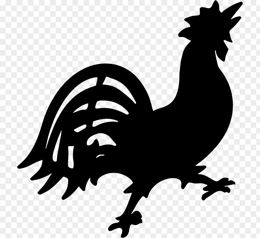 Rooster Silhouette Clip Art PNG