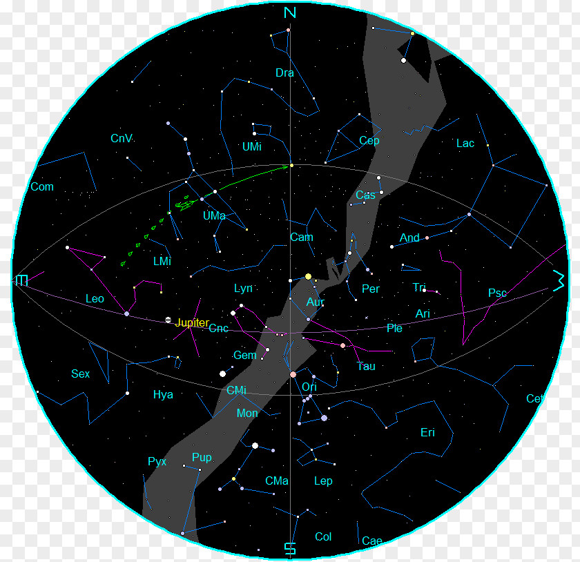 Star Chart Sky & Telescope Circle M RV Camping Resort Evening Light PNG