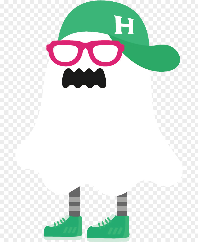 Glasses Moustache Ghost Halloween PNG
