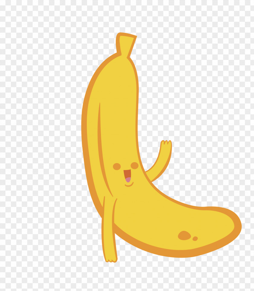 Vector Yellow Cartoon Mana Banana Fruit Salad PNG