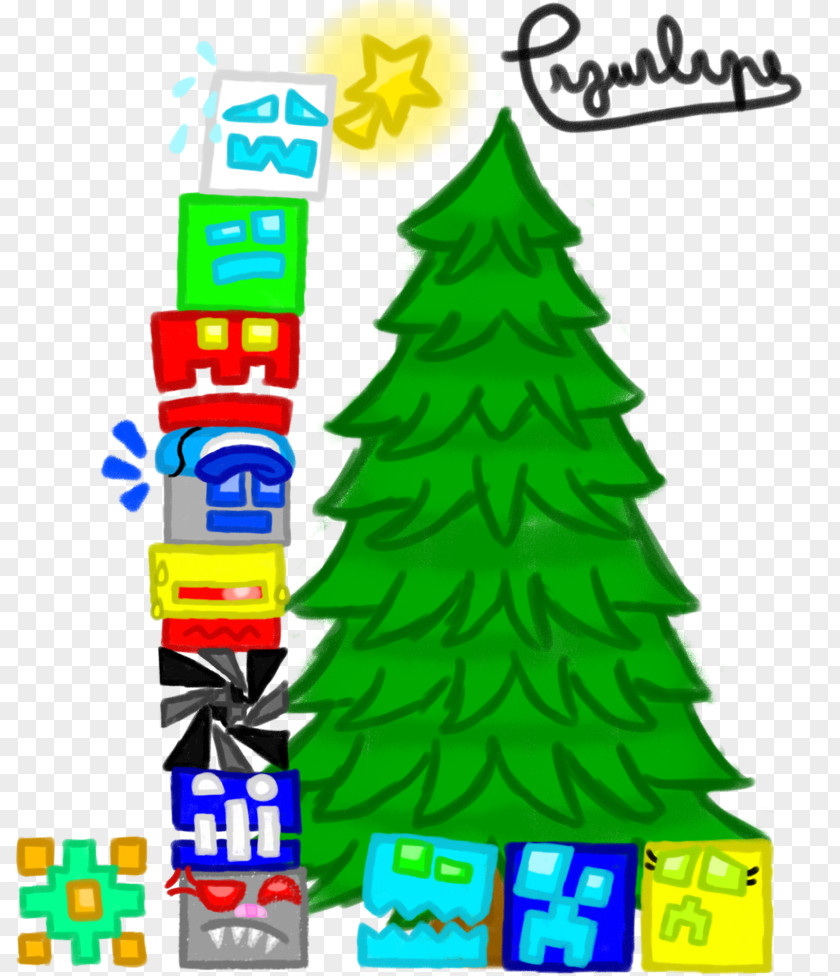 Watercolor Christmas Tree Blue Fan Art DeviantArt PNG