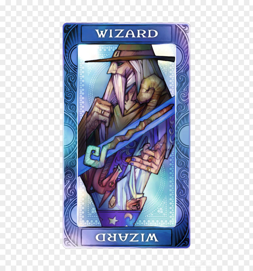 Wizard Dragon's Crown Magician Playing Card Game PNG