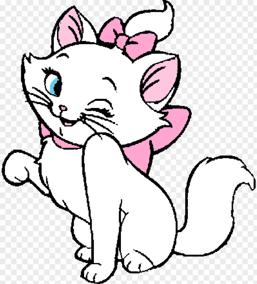 Cat Marie Kitten Coloring Book Drawing PNG