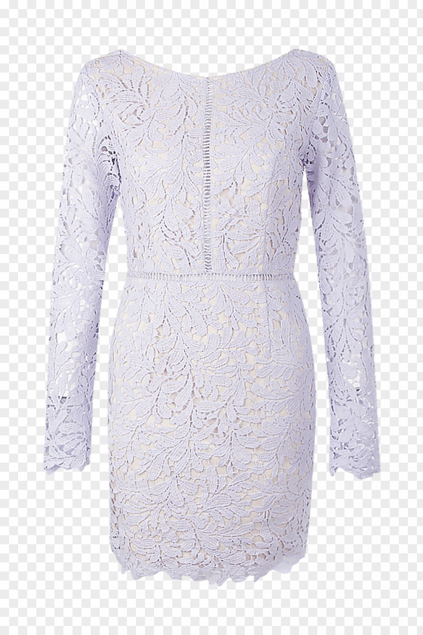 Crochet Lace Cocktail Dress Clothing Ruffle Sleeve PNG