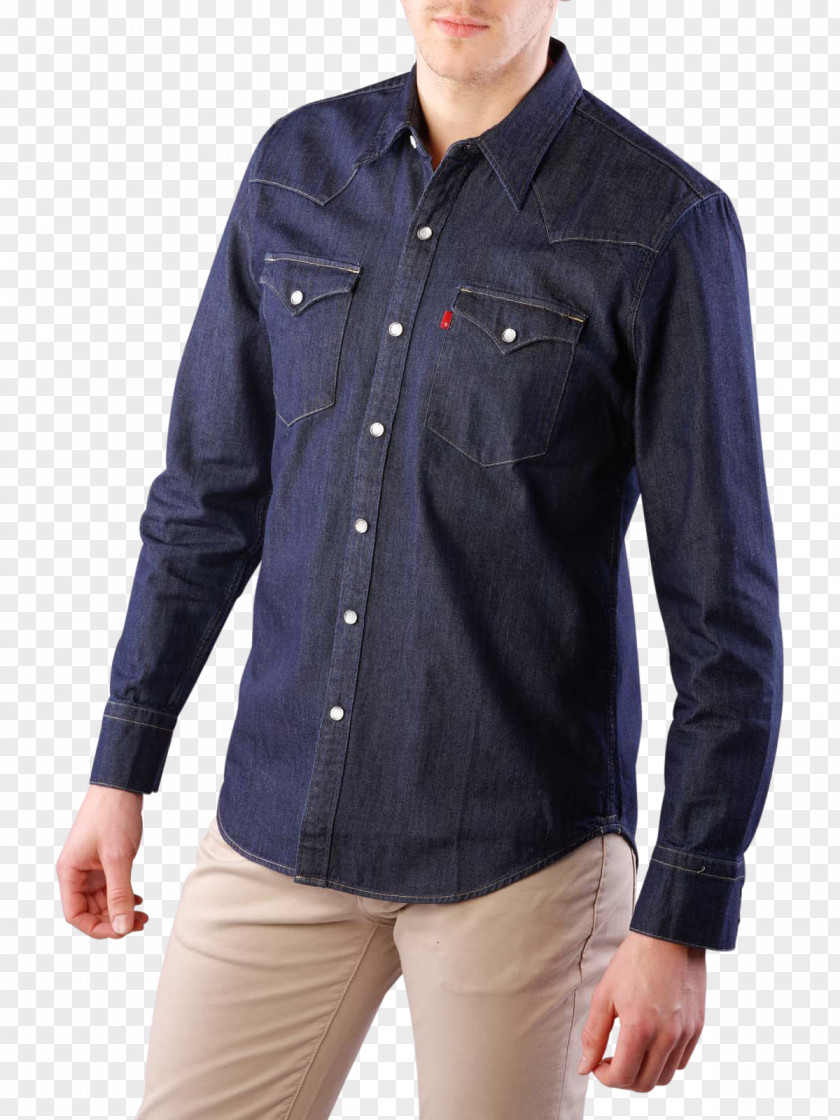 Denim Levis T-shirt Sleeve Jeans Jacket Button PNG