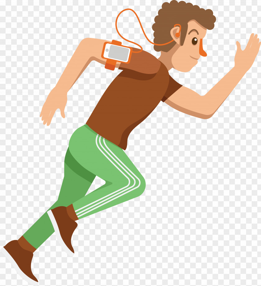 Running Cartoon Man Diagram Illustration PNG