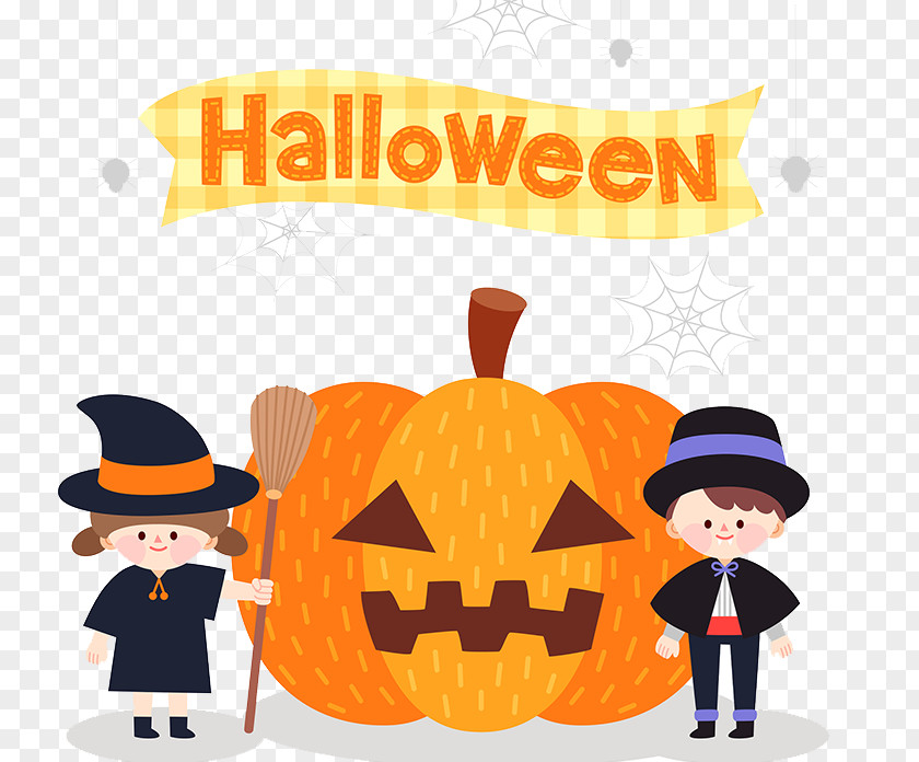 Halloween Pumpkin Head Illustration Cartoon Clip Art PNG