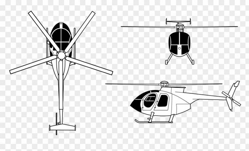 Helicopter Rotor Hughes OH-6 Cayuse Ground Effect Bavar 2 PNG